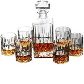 7Pcs Of whiskey Glasses In Carafe