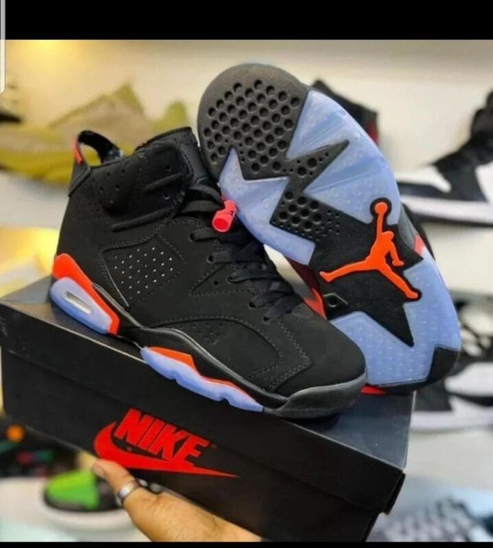 Authentic Nike Air Jordan Retro 6 6S AJ6 Men Infrared Black Hare Sport Blue DMP Tinker Basketball Shoes Sports Sneakers Trainers