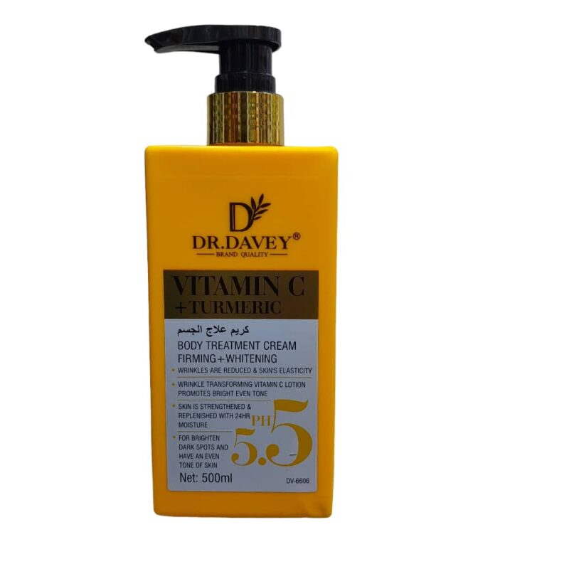 Dr Davey body lotion 500ml – Vitamin c amavuta akungahaye kuri vitamin C akesha uruhu akanarworoshyaspots and have an even tone