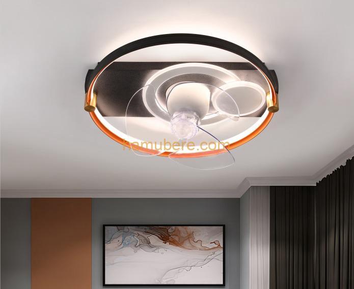 Modern Minimalist Ceiling Embedded Lighting Fixtures，White Modern Minimalist Ceiling Embedded Ceiling Fan Lighting