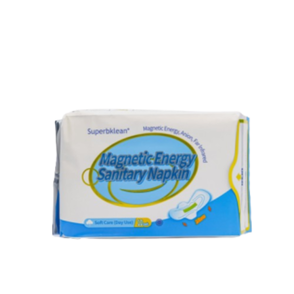 Superbklean Sanitary Napkins. Regular (Day) Flow 10 individually wrapped pieces per pack/260 mm long