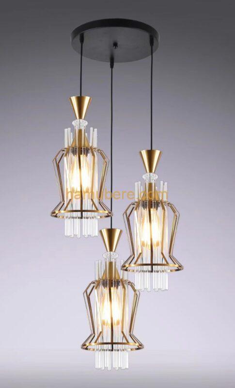 Fantasy Sun Three Pendant Ceiling Light