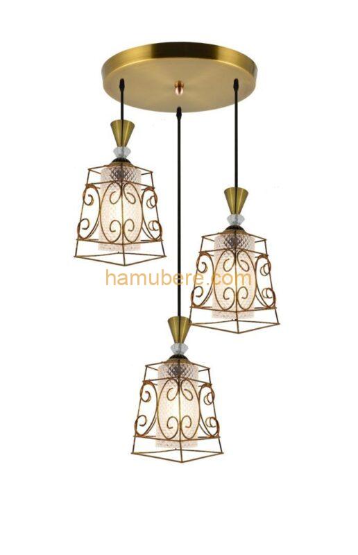 Light Luxury European Style Dining Room,Lamp Three Head Chandelier Personalized