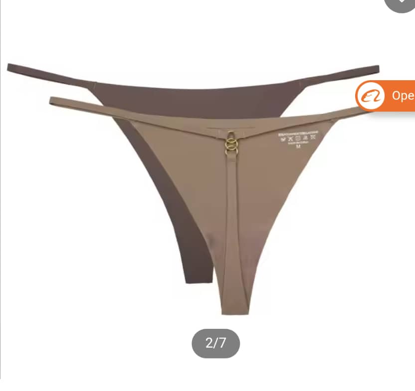 Womens Sexy G-string Thin Strap Thong Woman Low Waist Panties Metal Button Sexy Underwear Ladies Lingerie Panty