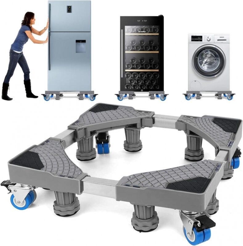 Lift Up Movable Heavy Duty FridgeWashing Machine Stand Rack