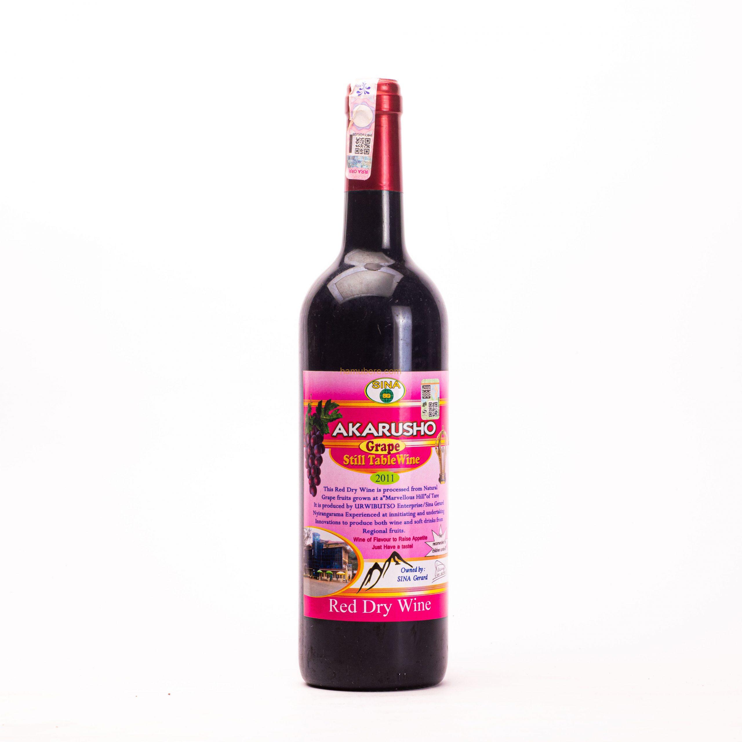 Akarusho grape red dry wine 750ml Bottle