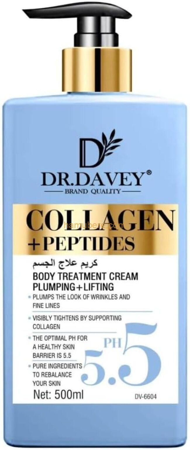 Dr Davey Collagen Peptides Body Treatment Plumping and Lifting Lotion Brand	Generic Skin type	All Number of items	1 Item form	Lotion Unit count	500.00 millilitre