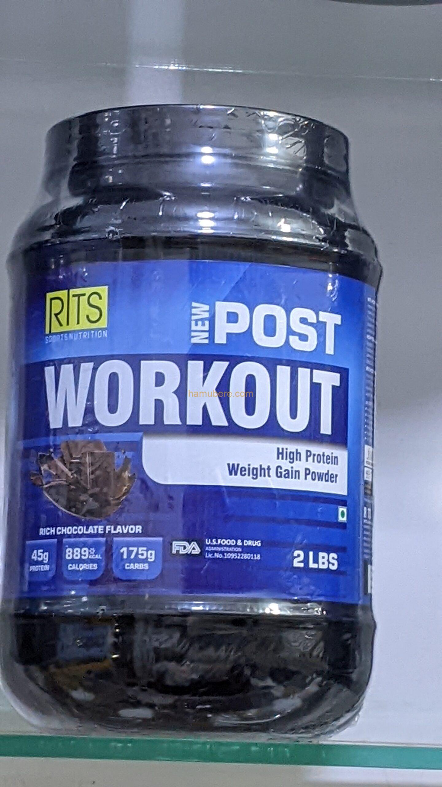 Post workout high protein weight gain powder