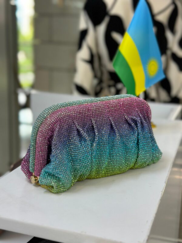 SOIRRDBF Rhinestone Clutch Purses for Women,Dumpling Bag,Chic Sparkle Evening Purses for women Mini Clutch for Party Wedding