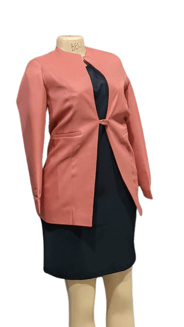 Peach Solid Blazer