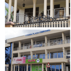 A stainless steel handrail