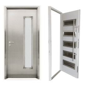 Stainless steel doors