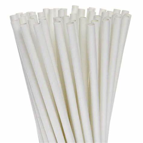 Paper Straw 6mmx200mm Flexible 50x100packs