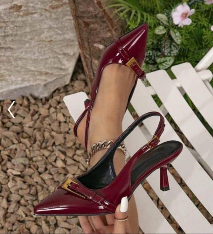women’s pointed-toe slingback heels