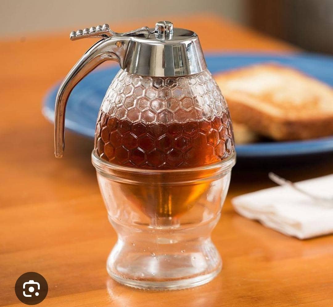 Honey Jar, Large syrup dispenser, Honey dispenser no drip, Modern honey dispenser, Maple syrup dispenser -Acrylic(200ml)
