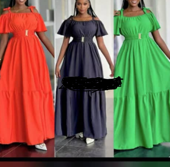 Women’s Casual Summer Halter Maxi Dress – Off-Shoulder Long Dress