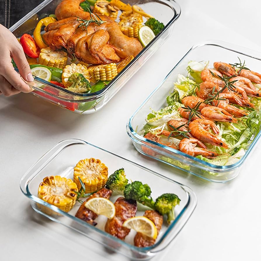 Factory price glass ovenware oven baking dish